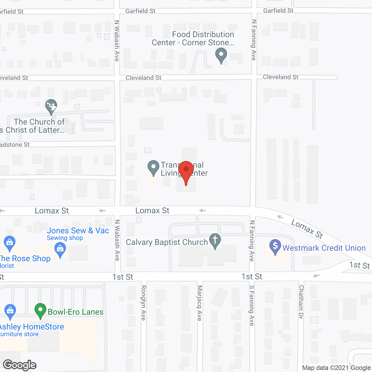 Map of the neighborhood around Rosetta Assisted Living