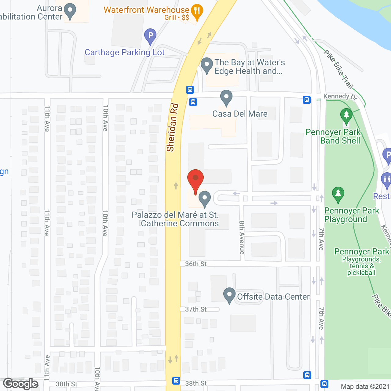Map of the neighborhood around St. Catherine Commons
