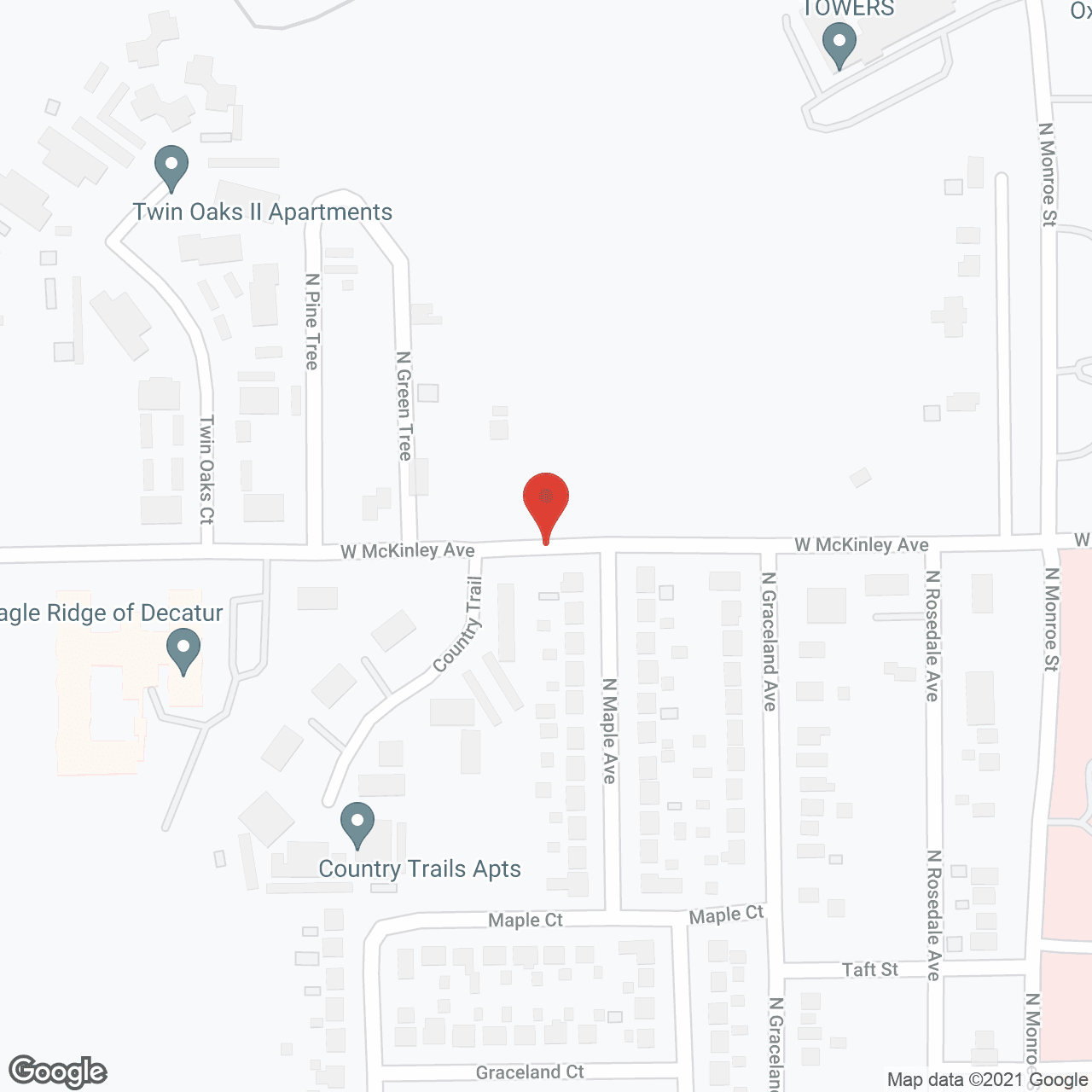 Map of the neighborhood around Eagle Ridge of Decatur