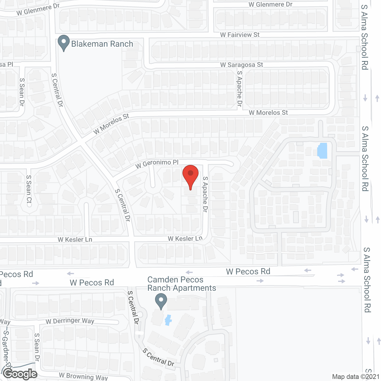 Map of the neighborhood around Ana's Haven Adult Homecare