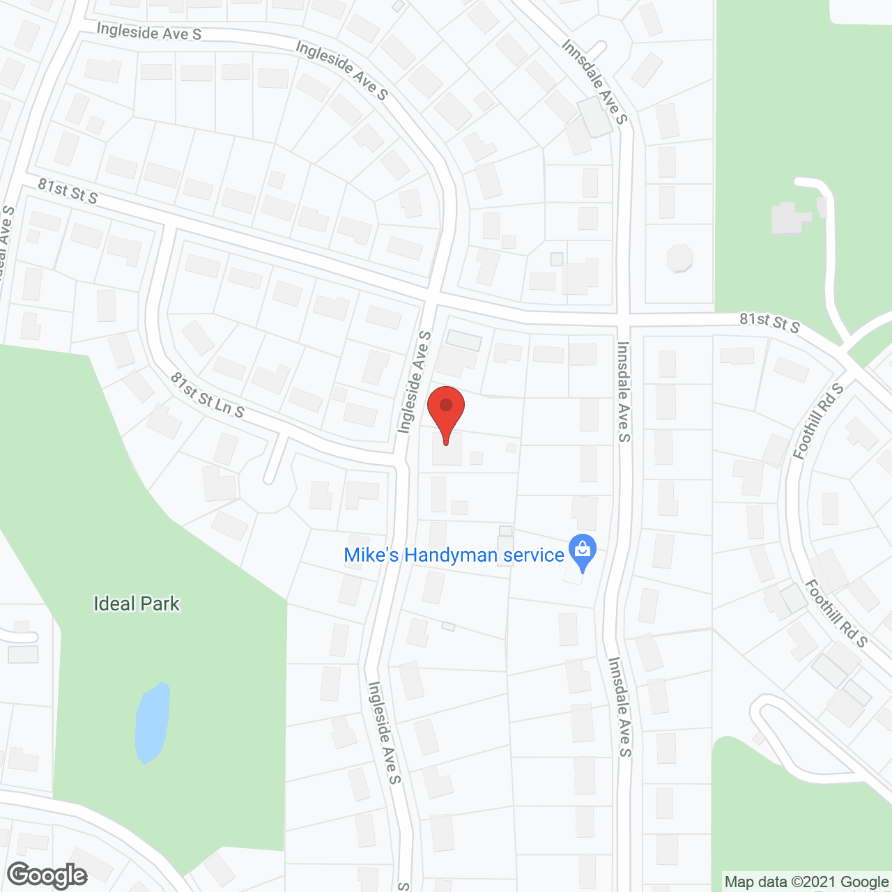 Map of the neighborhood around New Beginnings