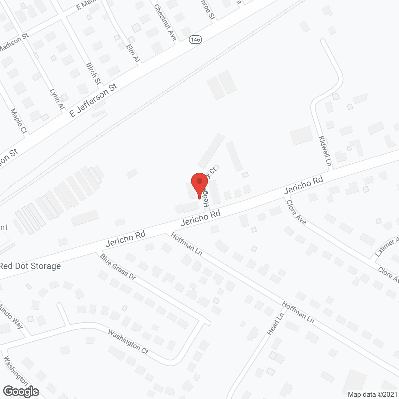 Map of the neighborhood around The Cottage of La Grange