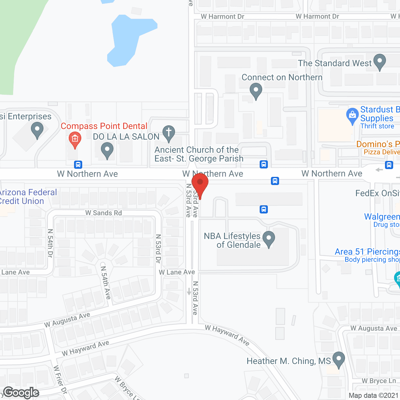 Map of the neighborhood around Lifestyles of Glendale