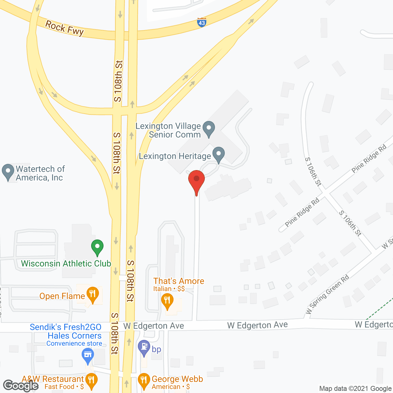 Map of the neighborhood around Lexington Heritage
