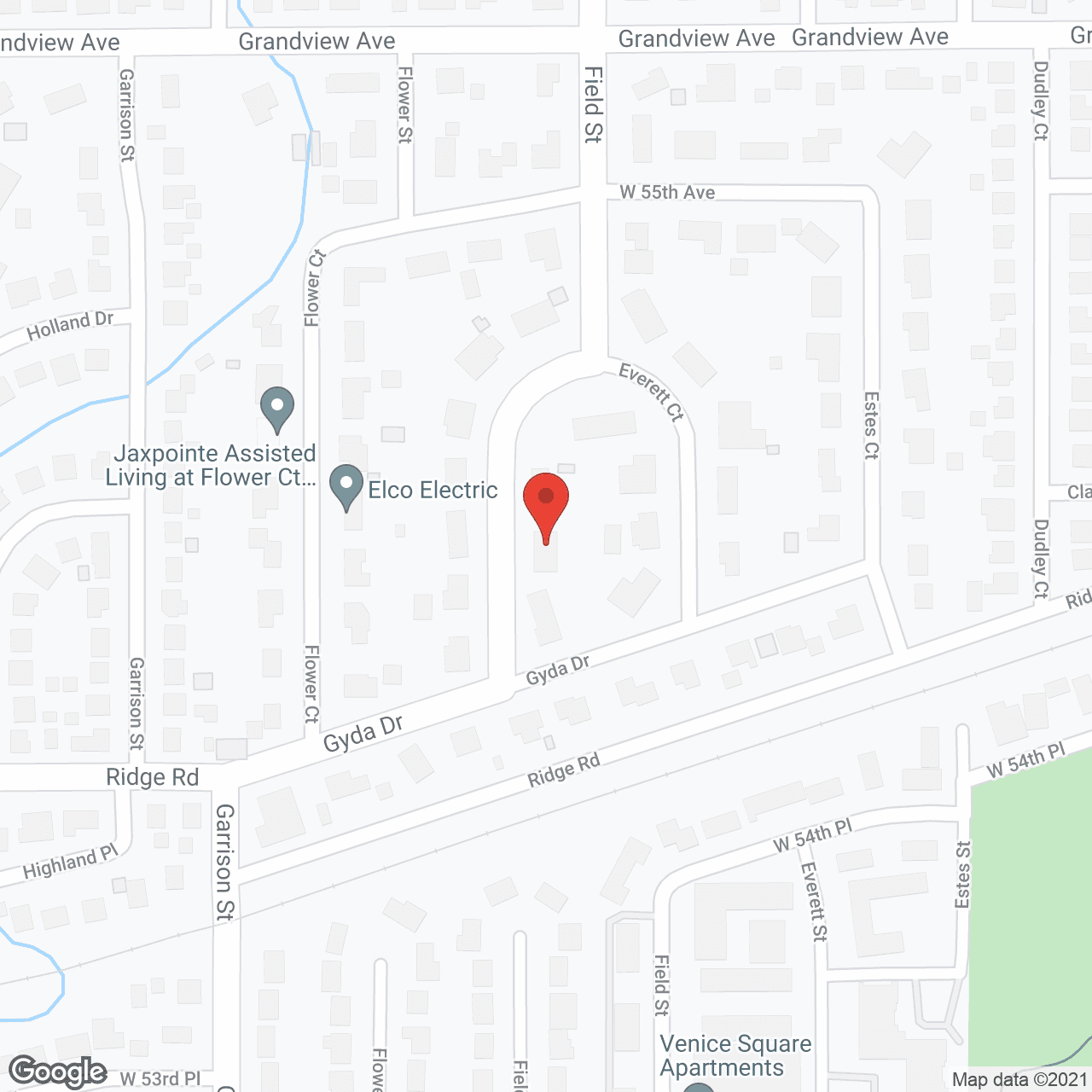 Map of the neighborhood around Silver Rose Elder Care