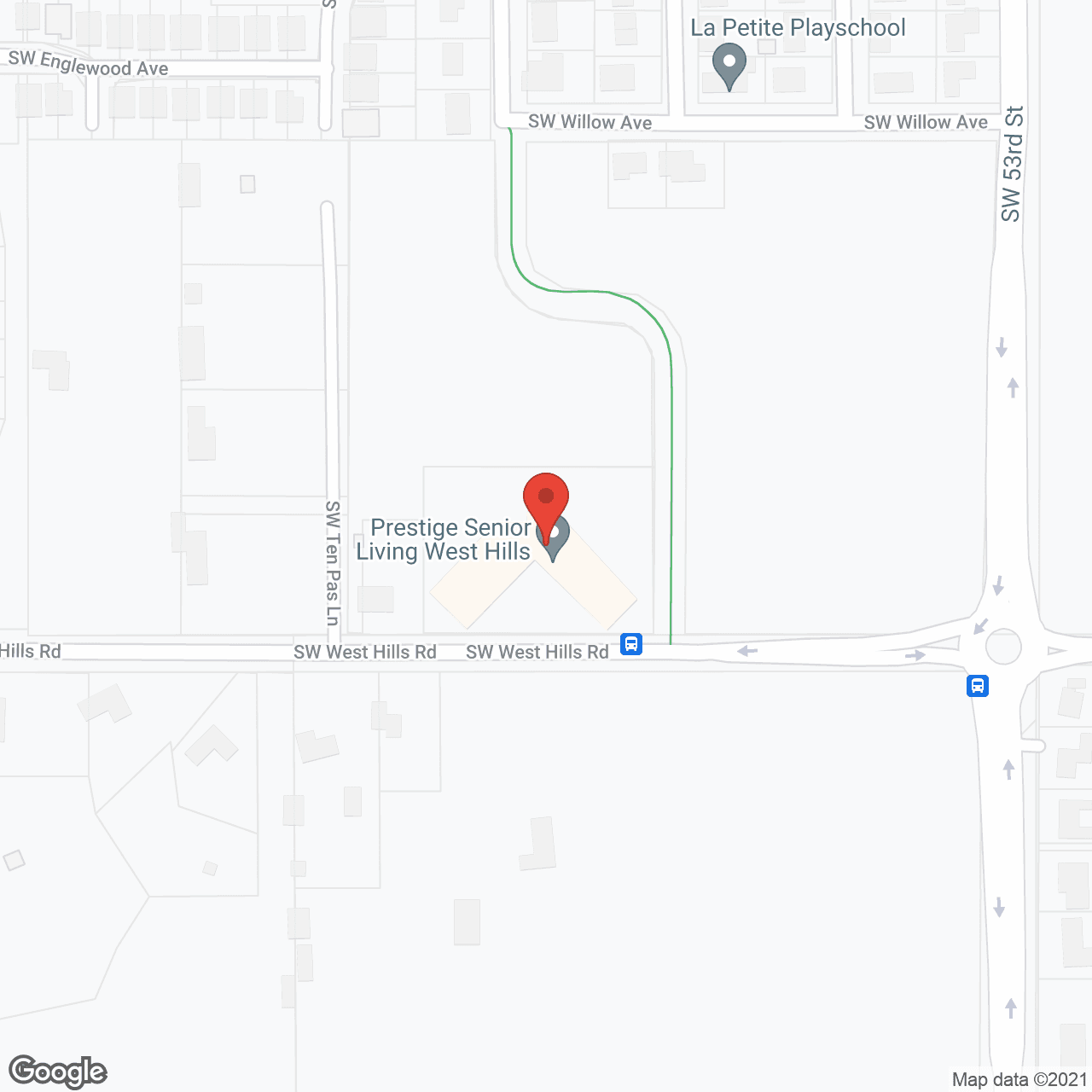 Map of the neighborhood around Prestige Senior Living West Hills