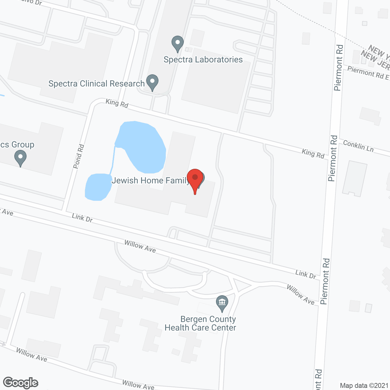 Map of the neighborhood around Jewish Home at Rockleigh