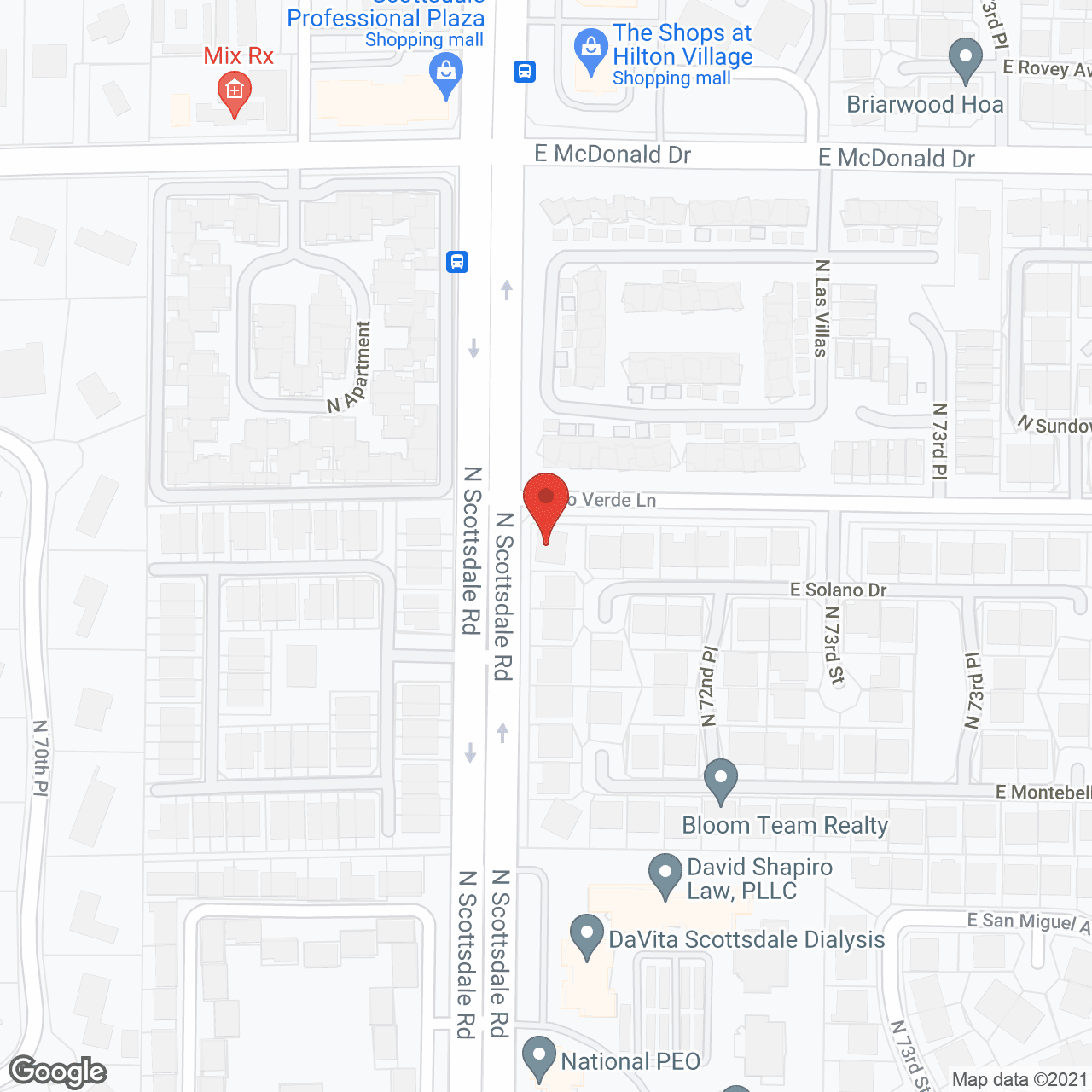 Map of the neighborhood around All Seasons Adult Care