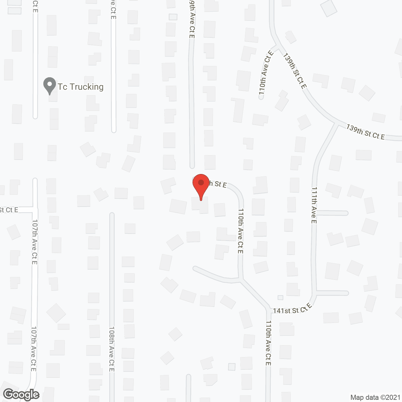 Map of the neighborhood around Welcome Home on South Hill, Inc.