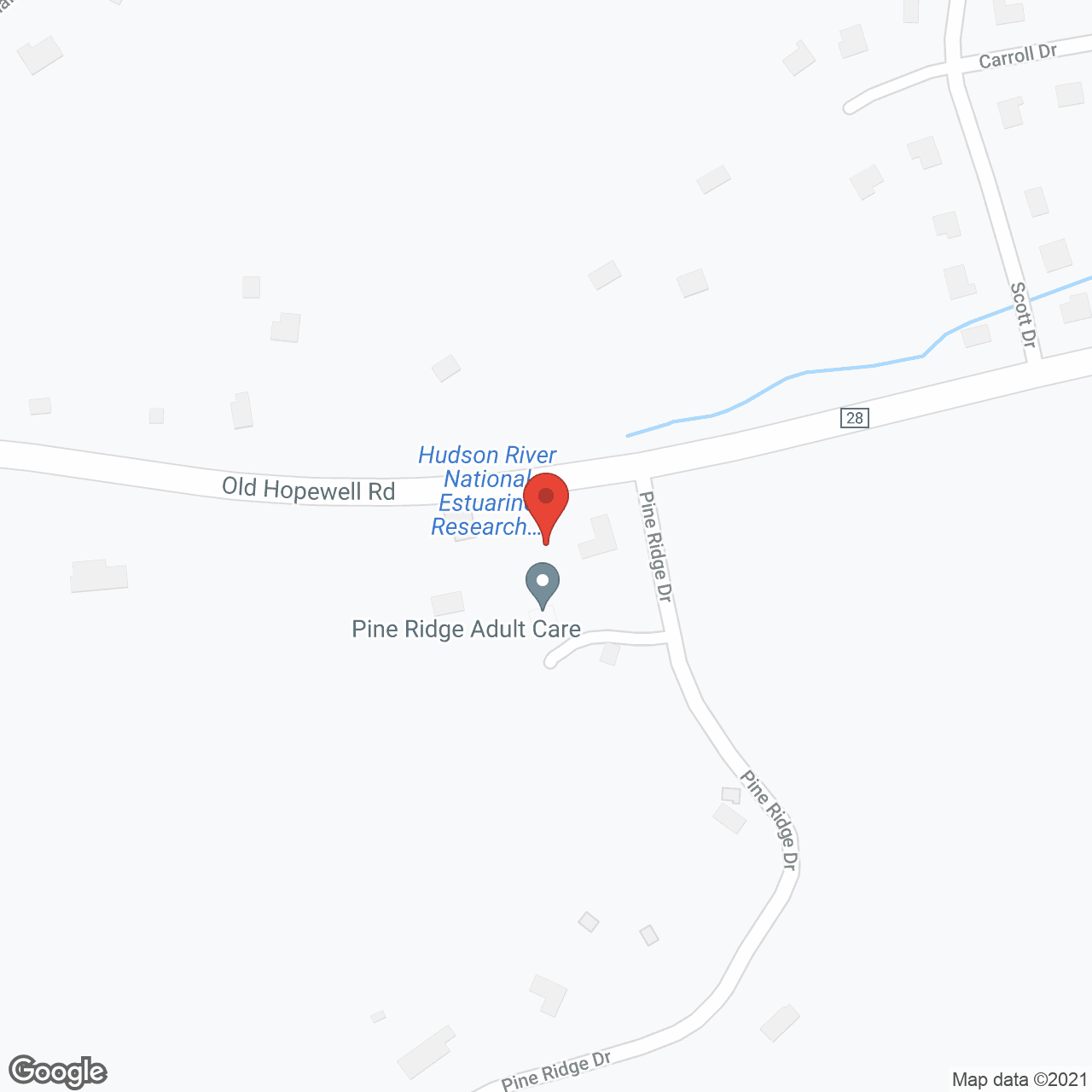 Map of the neighborhood around Pine Ridge Family Type Home For Adults