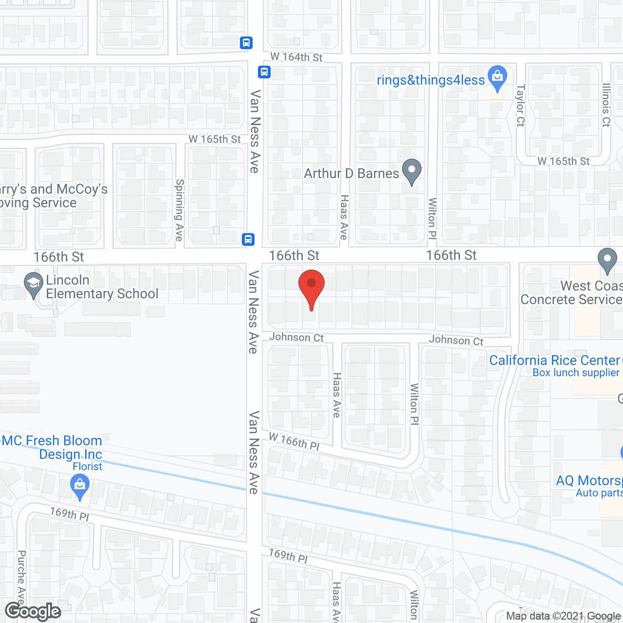Map of the neighborhood around Casa Tiara