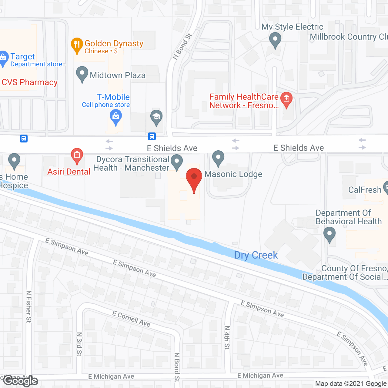 Map of the neighborhood around Golden Living Center Hy-Lond