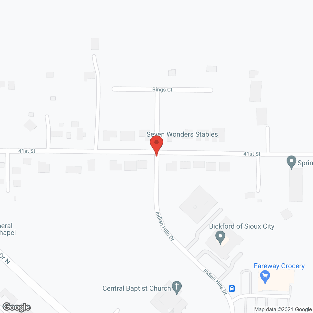 Map of the neighborhood around Bickford of Sioux City