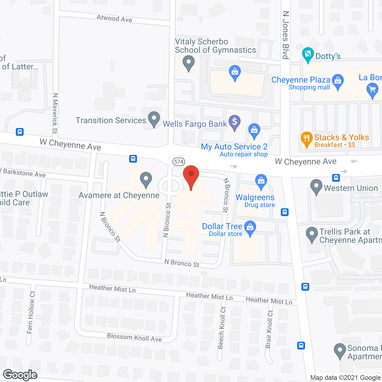 Map of the neighborhood around Plaza Regency