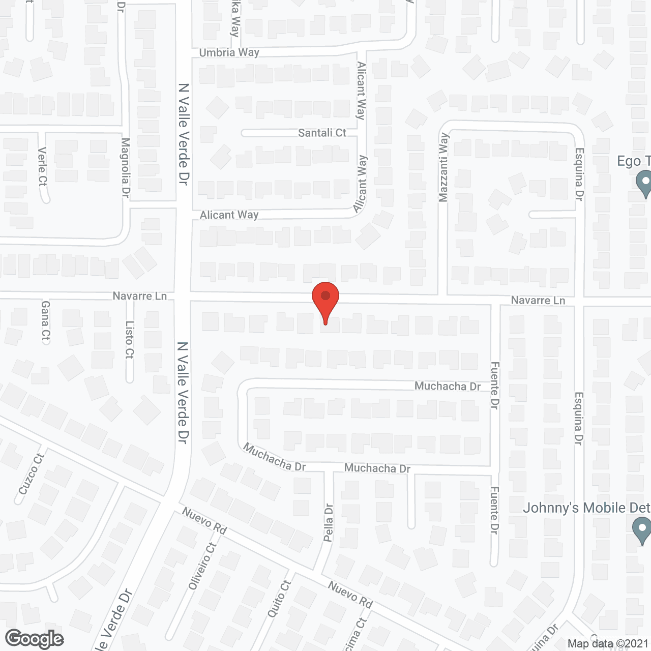 Map of the neighborhood around Morning Glory Alzheimer's Home