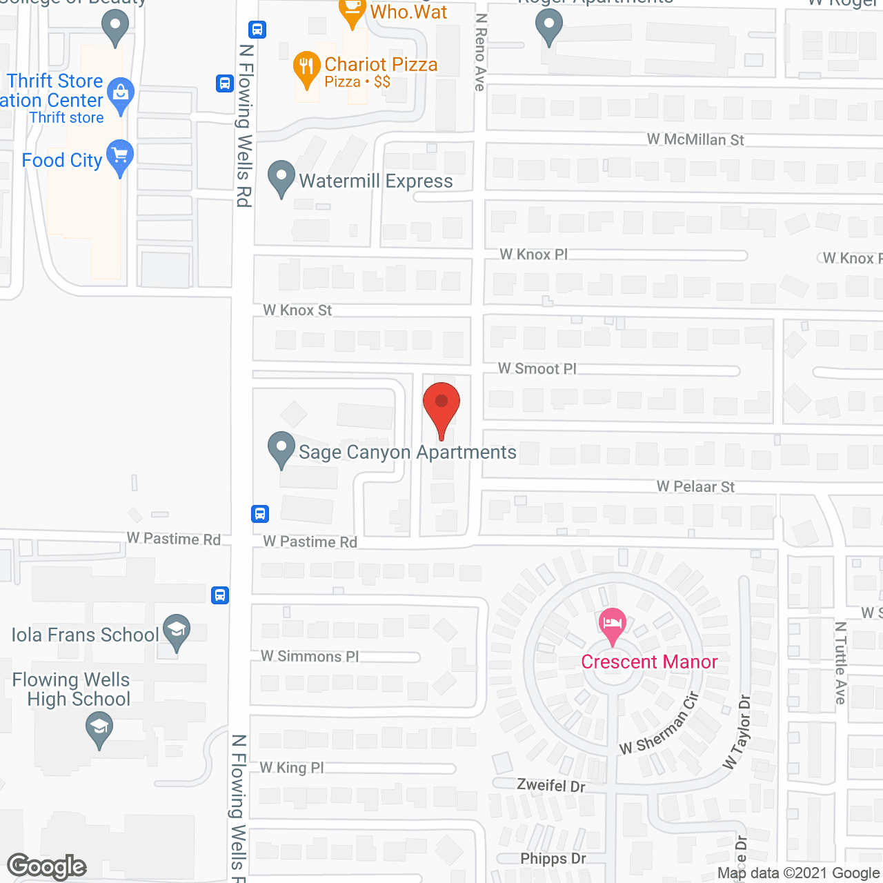 Map of the neighborhood around Ridgecrest Adult Care Homes