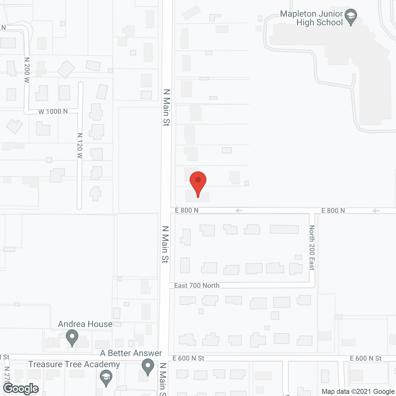 Map of the neighborhood around Crystal Grove