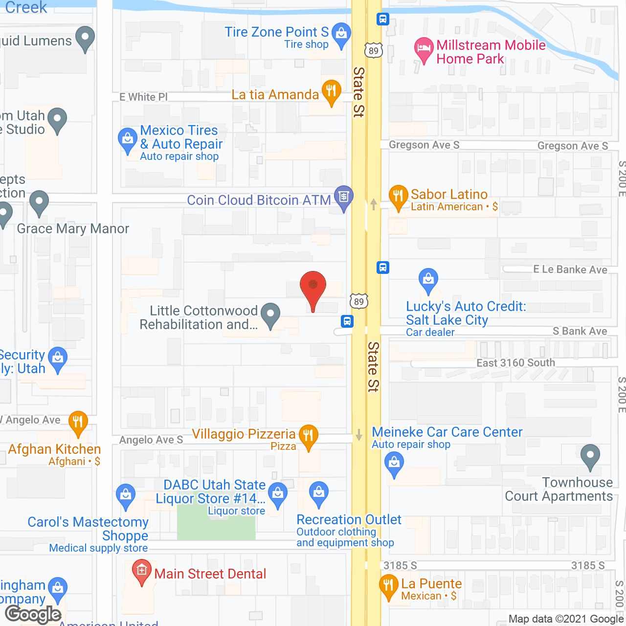 Map of the neighborhood around Little Cottonwood Rehab