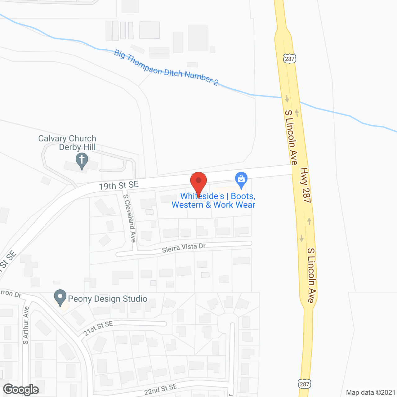 Map of the neighborhood around Heritage Haus