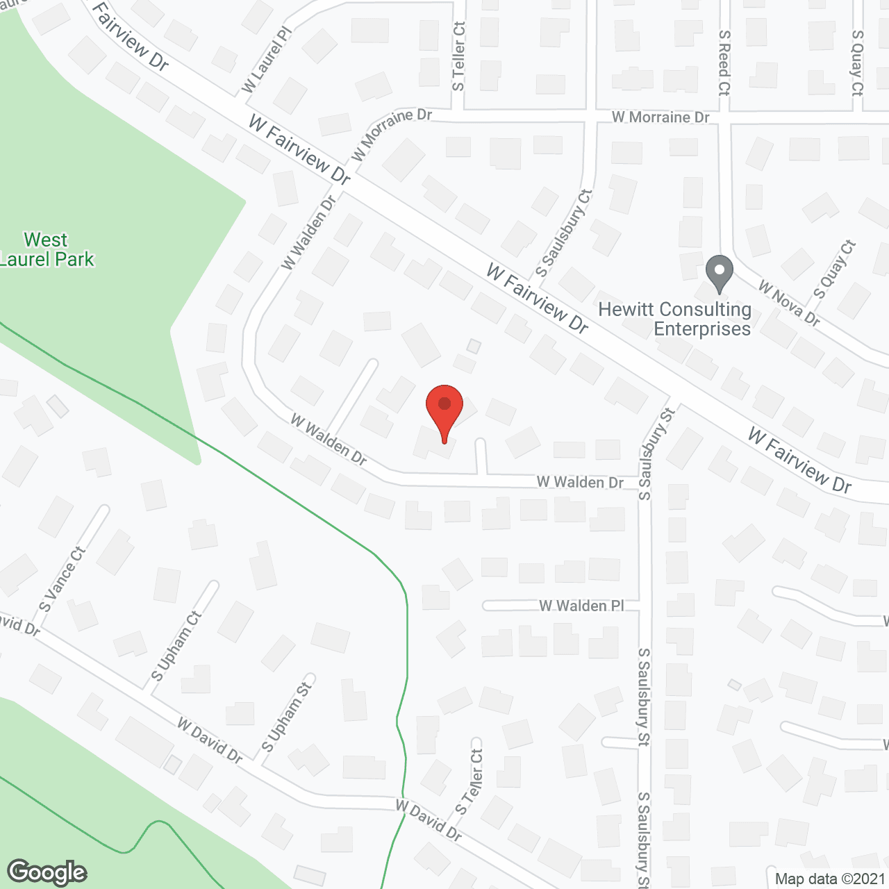 Map of the neighborhood around Meadow Vista Assisted Living At Walden
