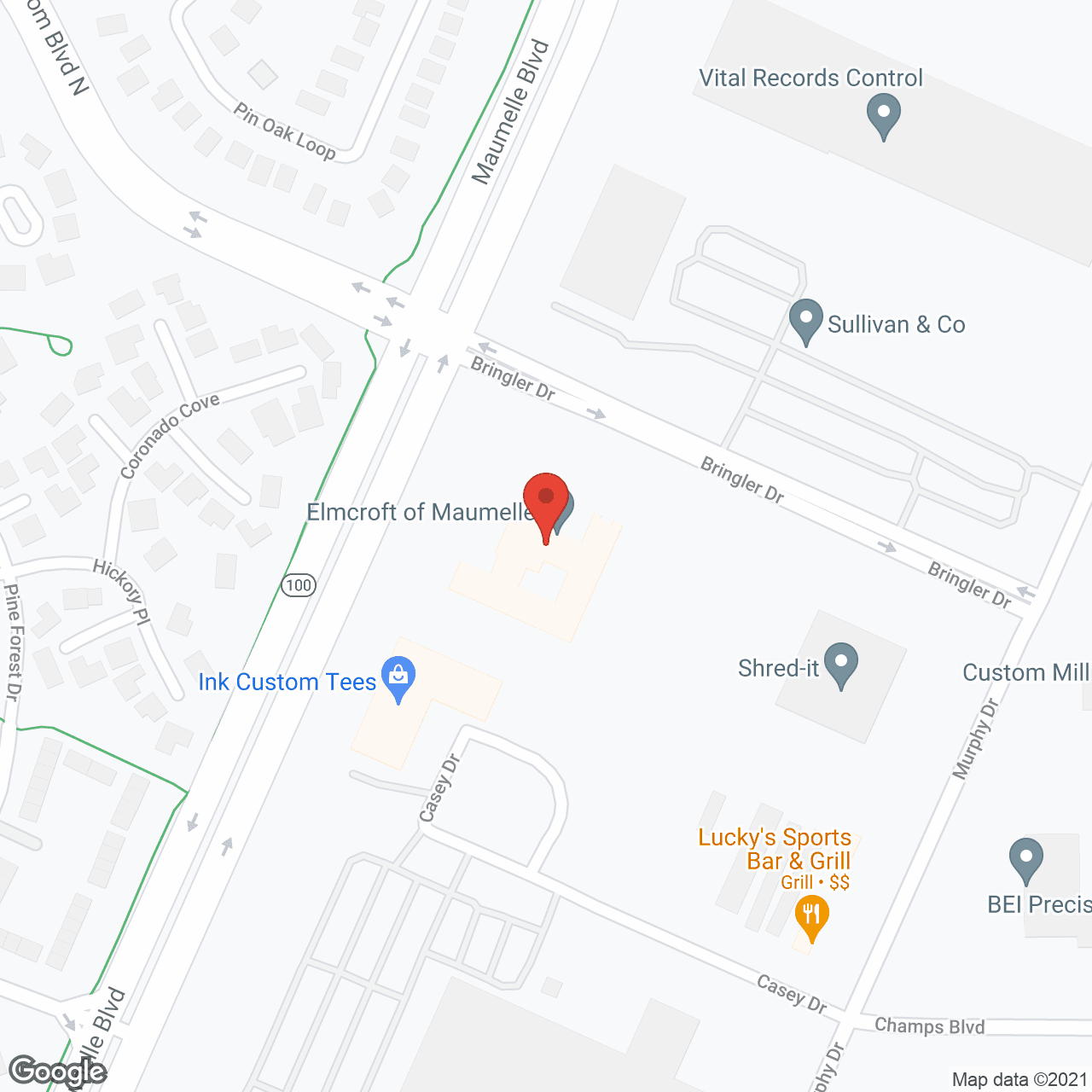 Map of the neighborhood around Willow Grove of Maumelle