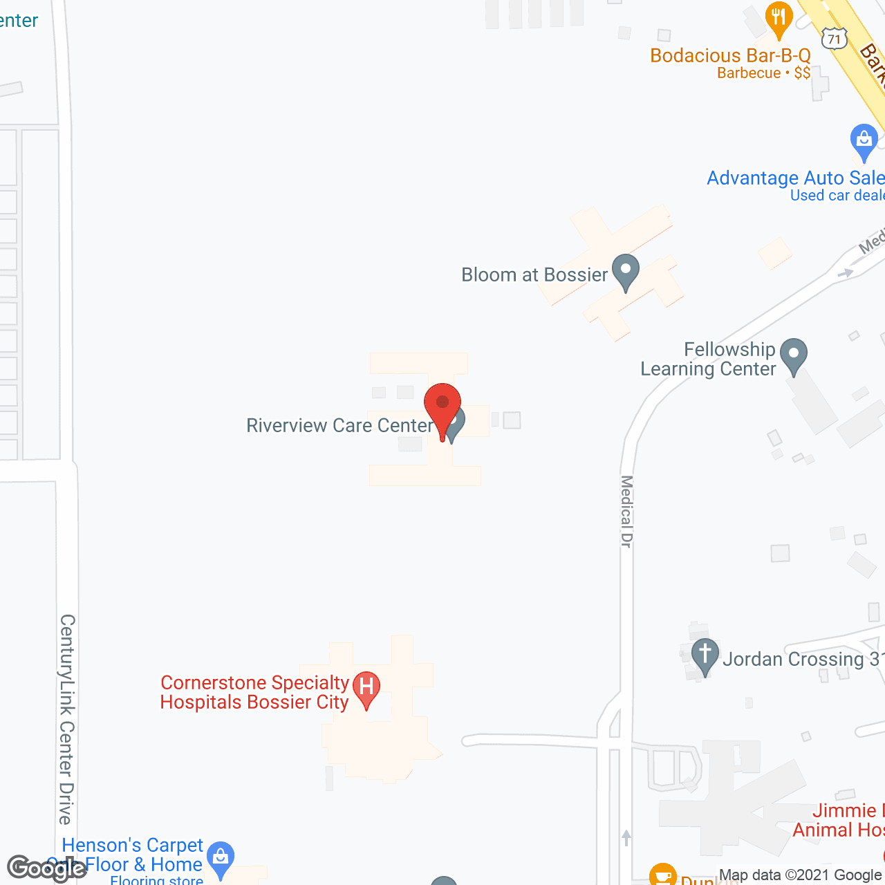 Map of the neighborhood around Riverview Care Ctr