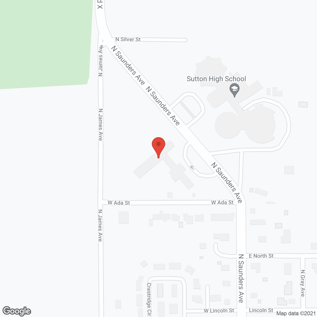 Map of the neighborhood around Sutton Community Home