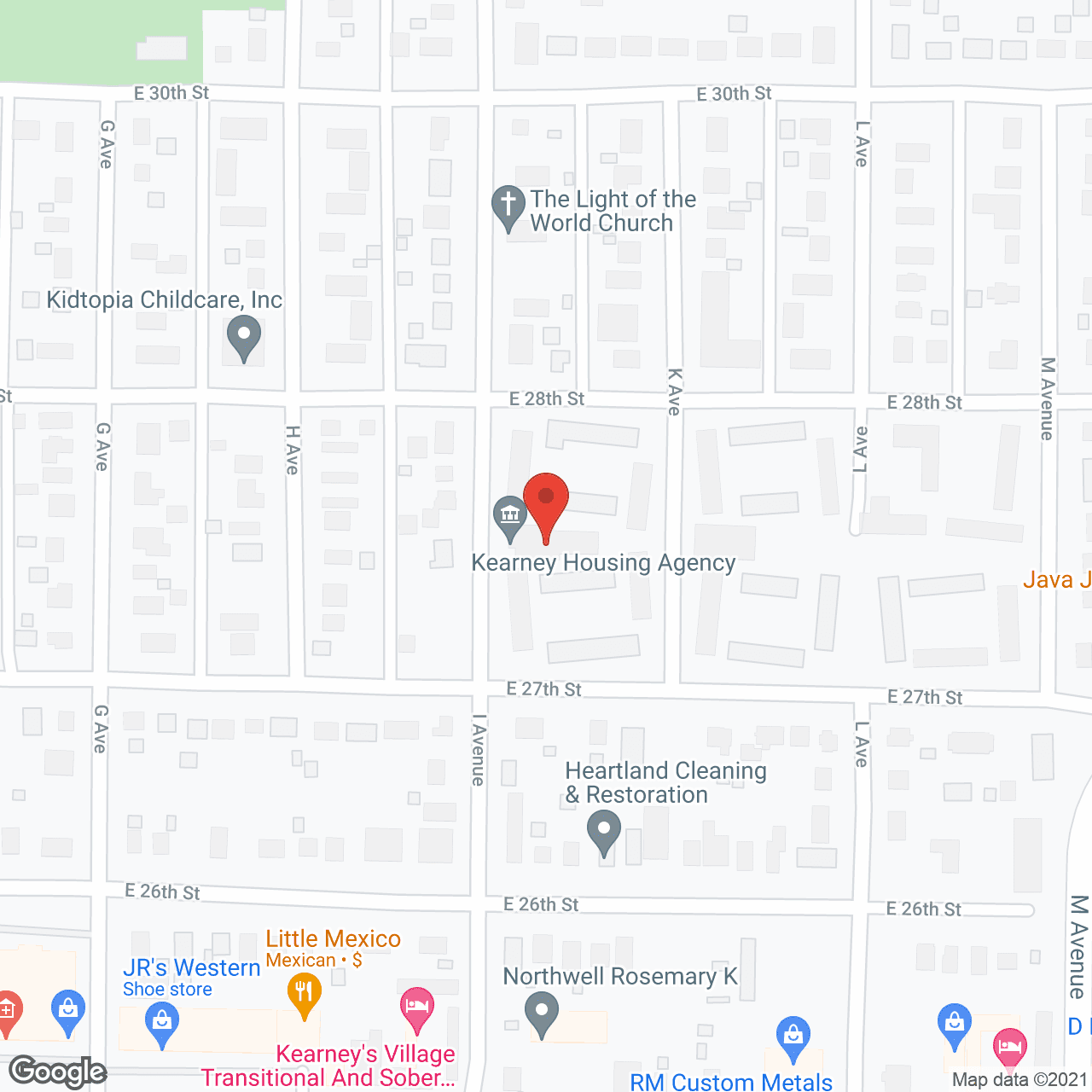 Map of the neighborhood around Kearney Manor