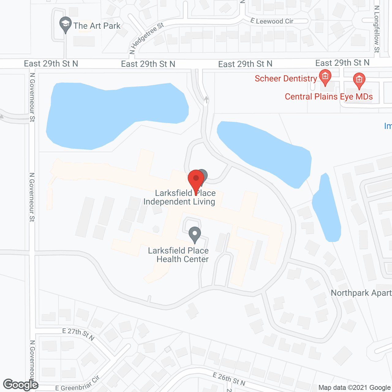 Map of the neighborhood around Larksfield Place