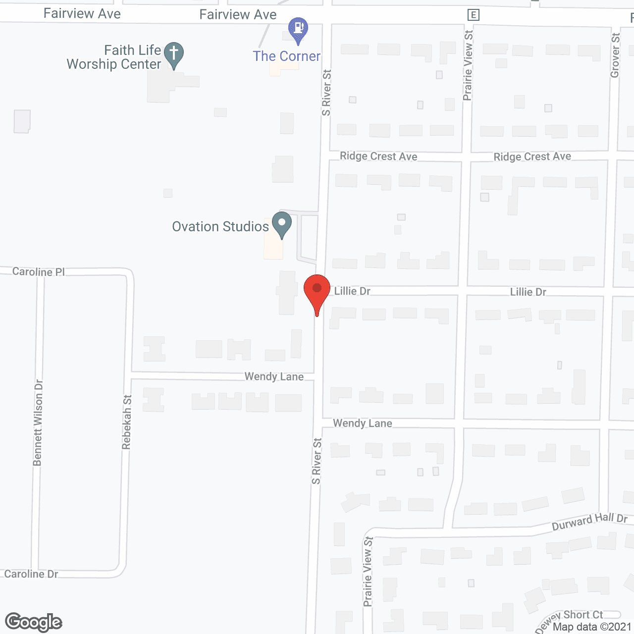 Map of the neighborhood around Bristol Manor of Carthage