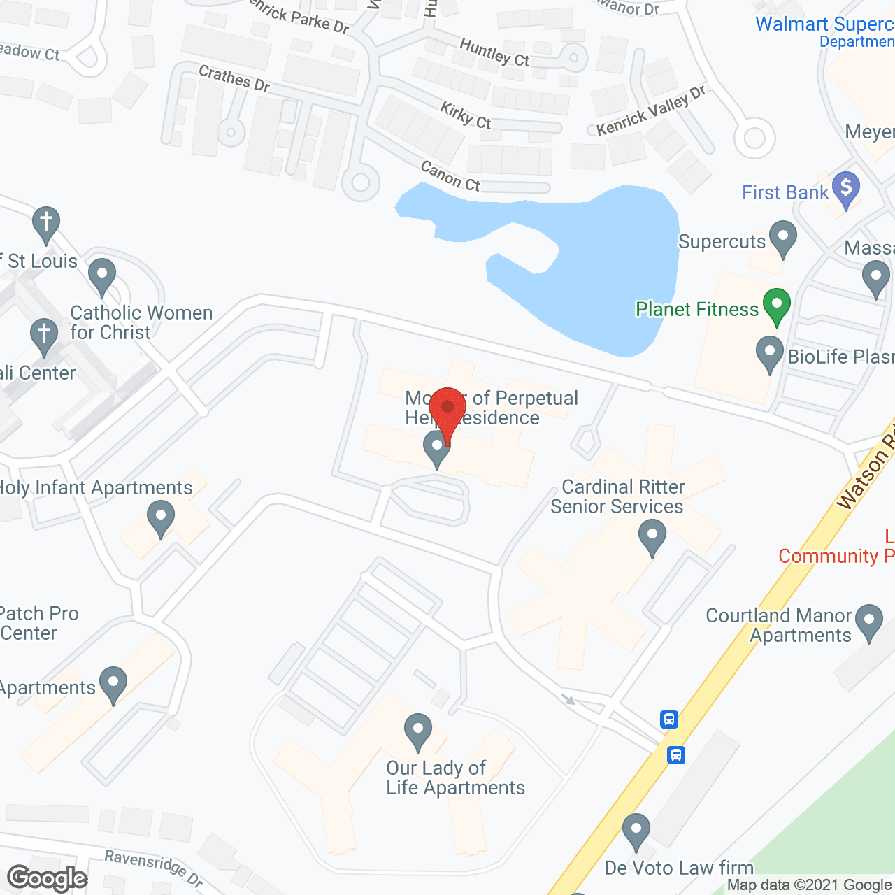 Map of the neighborhood around Mother of Perpetual Help Residence