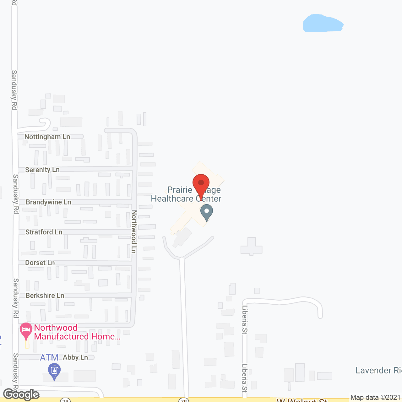 Map of the neighborhood around Prairie Village Healthcare