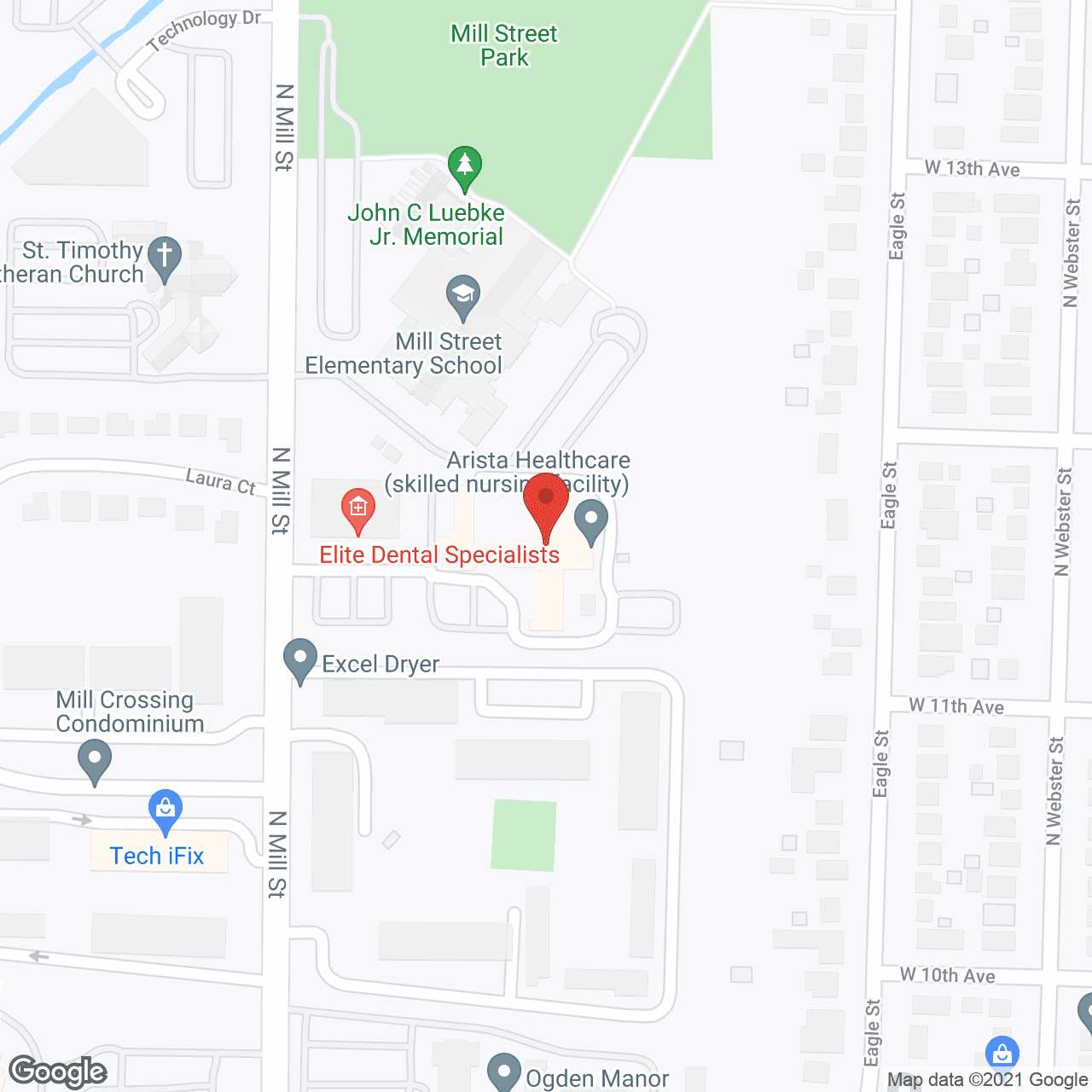 Map of the neighborhood around Community Nursing and Rehabilitation Center