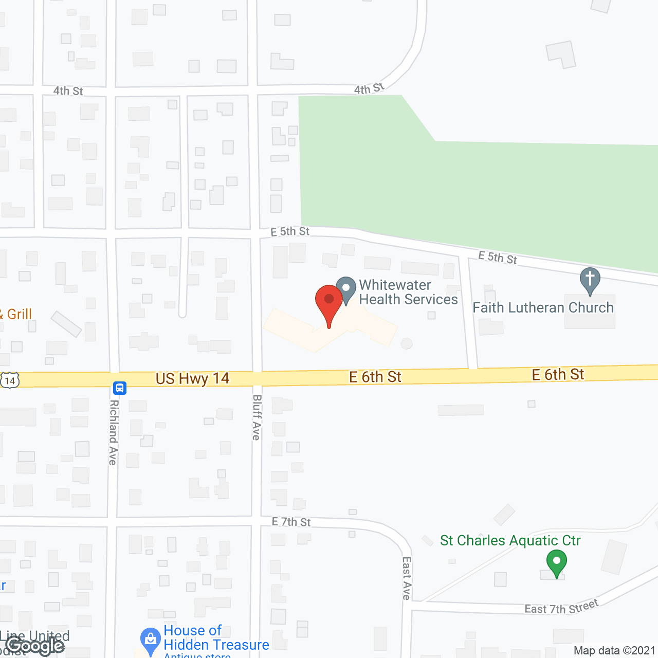 Map of the neighborhood around Golden Living Center Whitewater