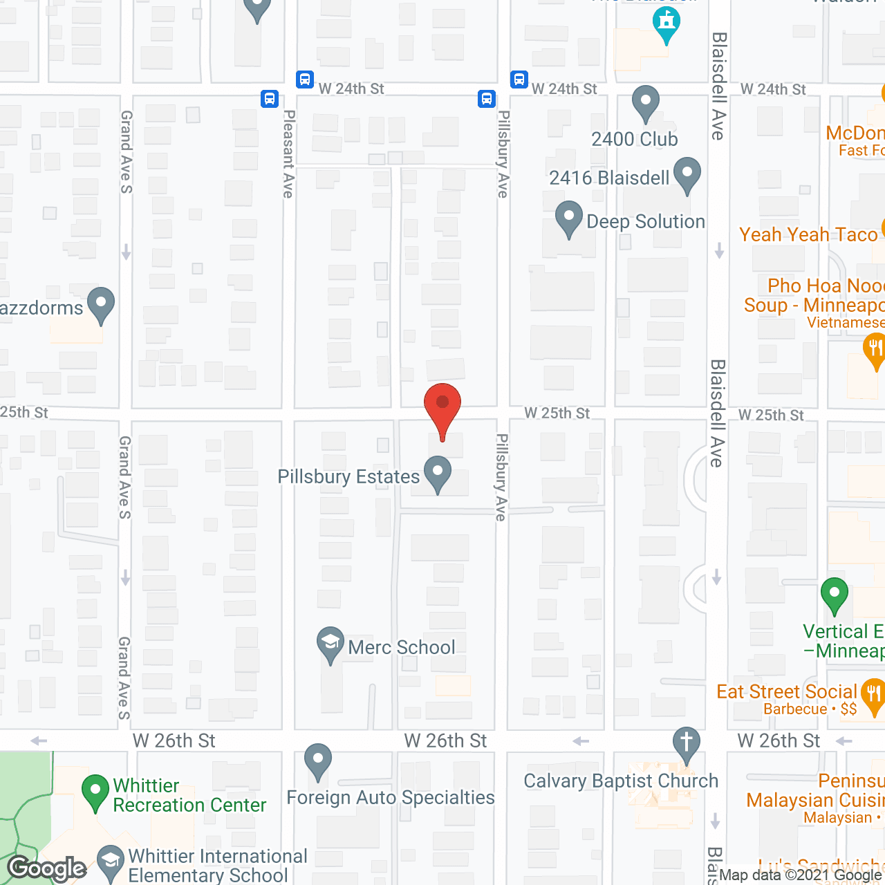Map of the neighborhood around Pillsbury Board and Care Home