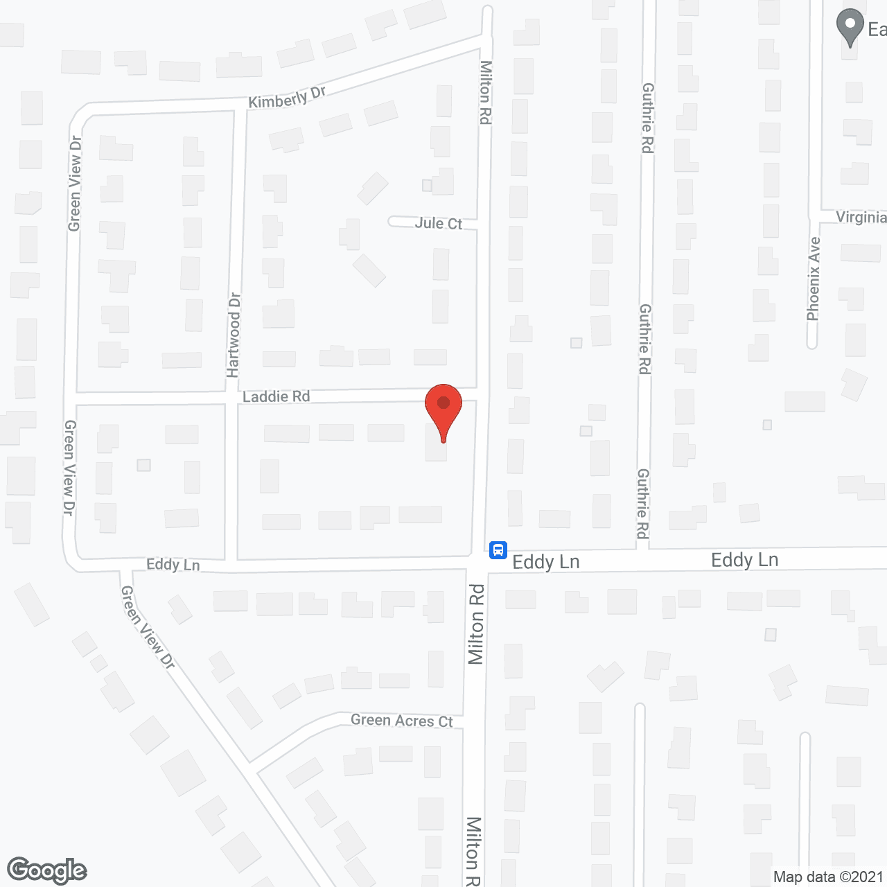 Map of the neighborhood around Poplar Place