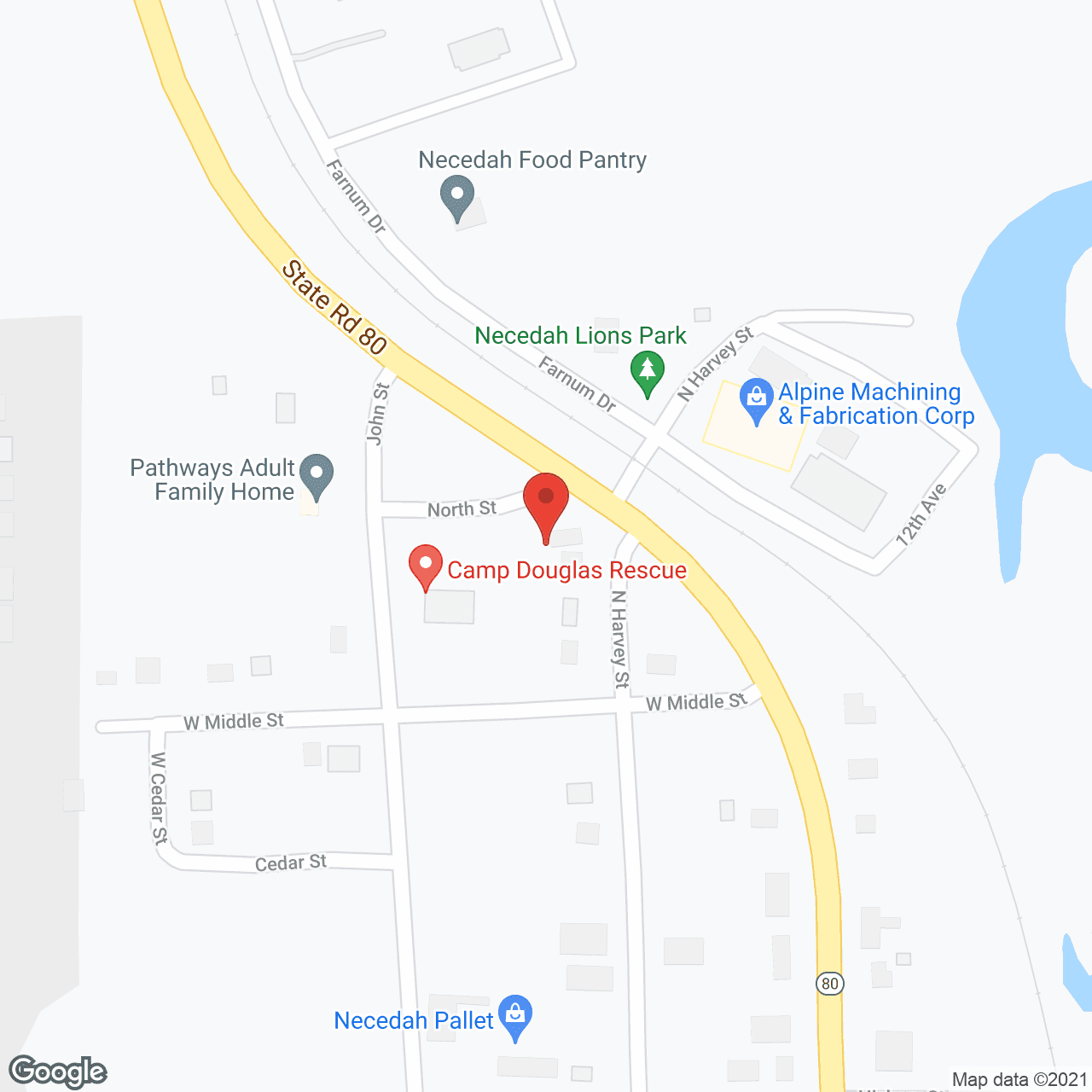 Map of the neighborhood around Pathways Adult Family Home