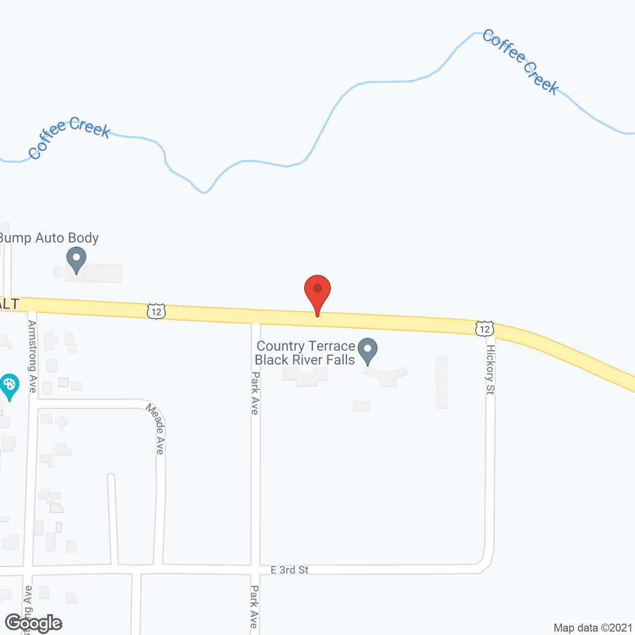Map of the neighborhood around Country Terrace Assisted Living-CT6