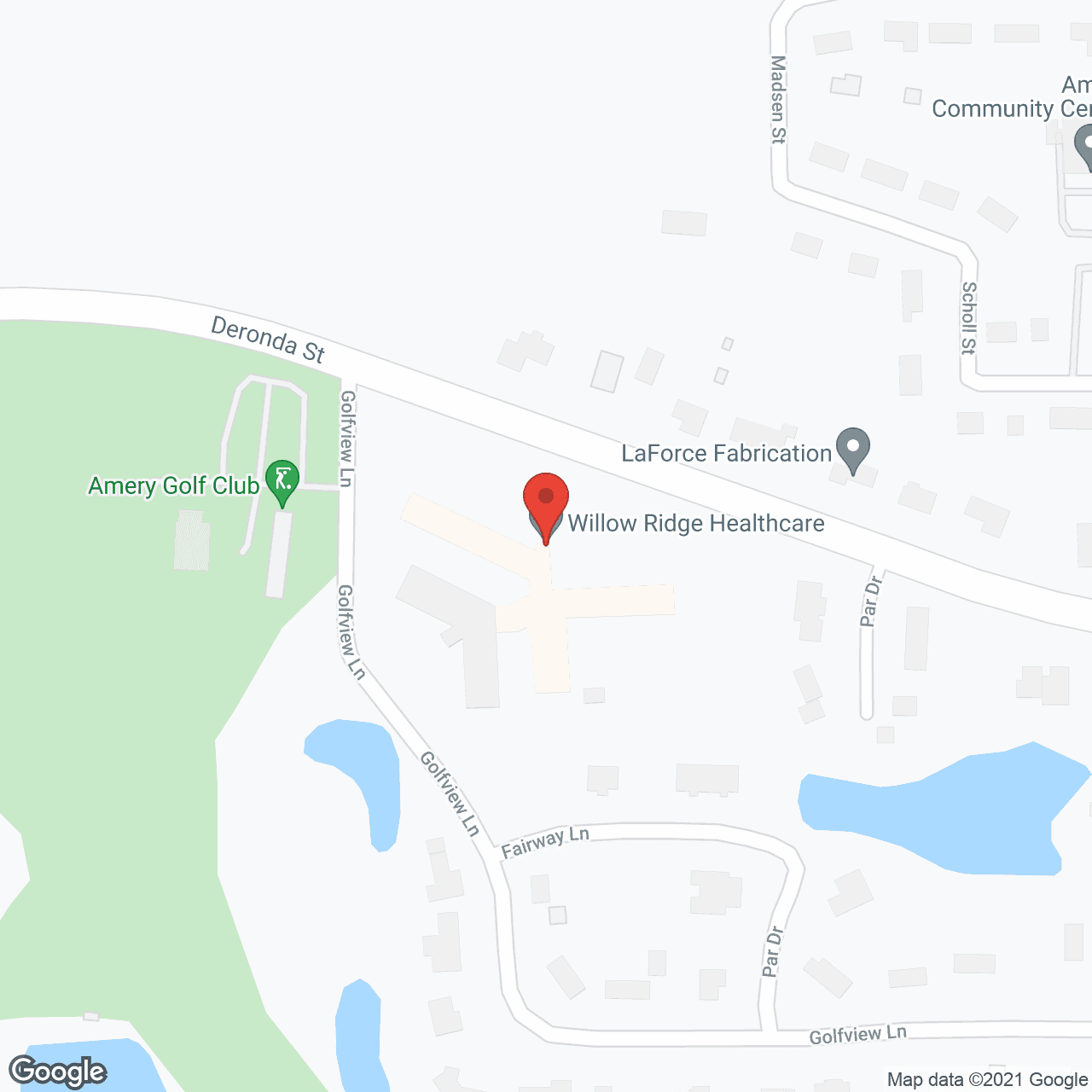 Map of the neighborhood around Willow Ridge Inc