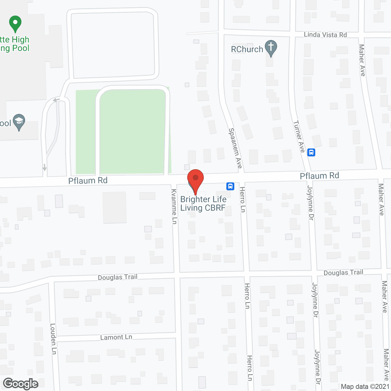 Map of the neighborhood around Glendale House