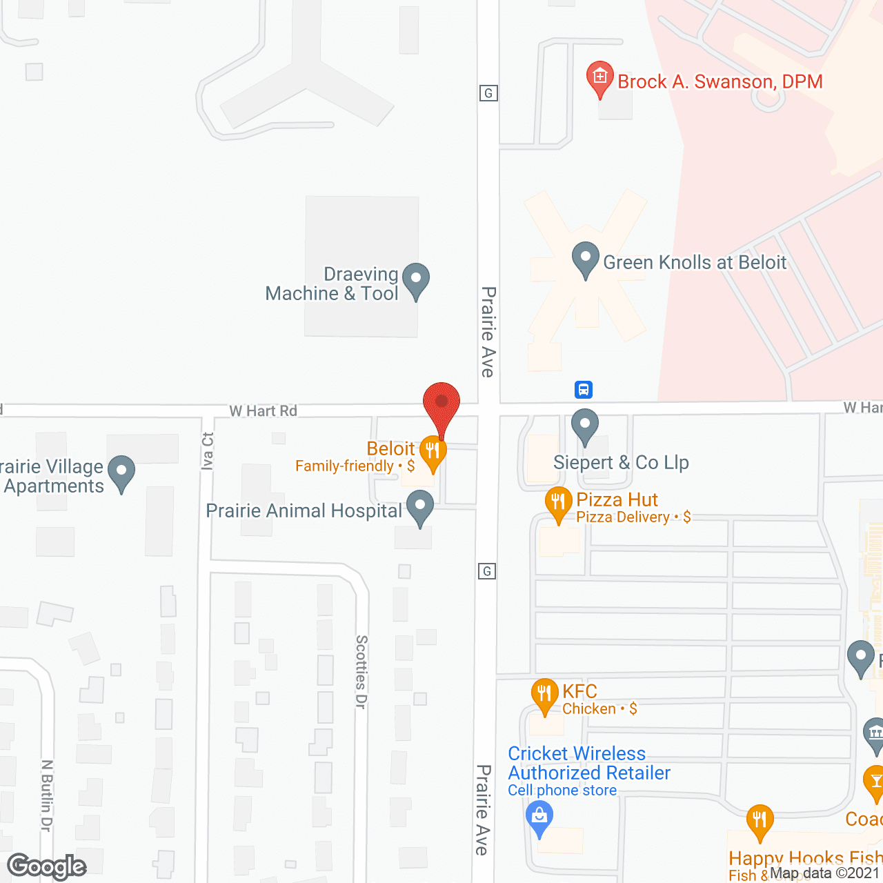 Map of the neighborhood around Sun Valley Terrace