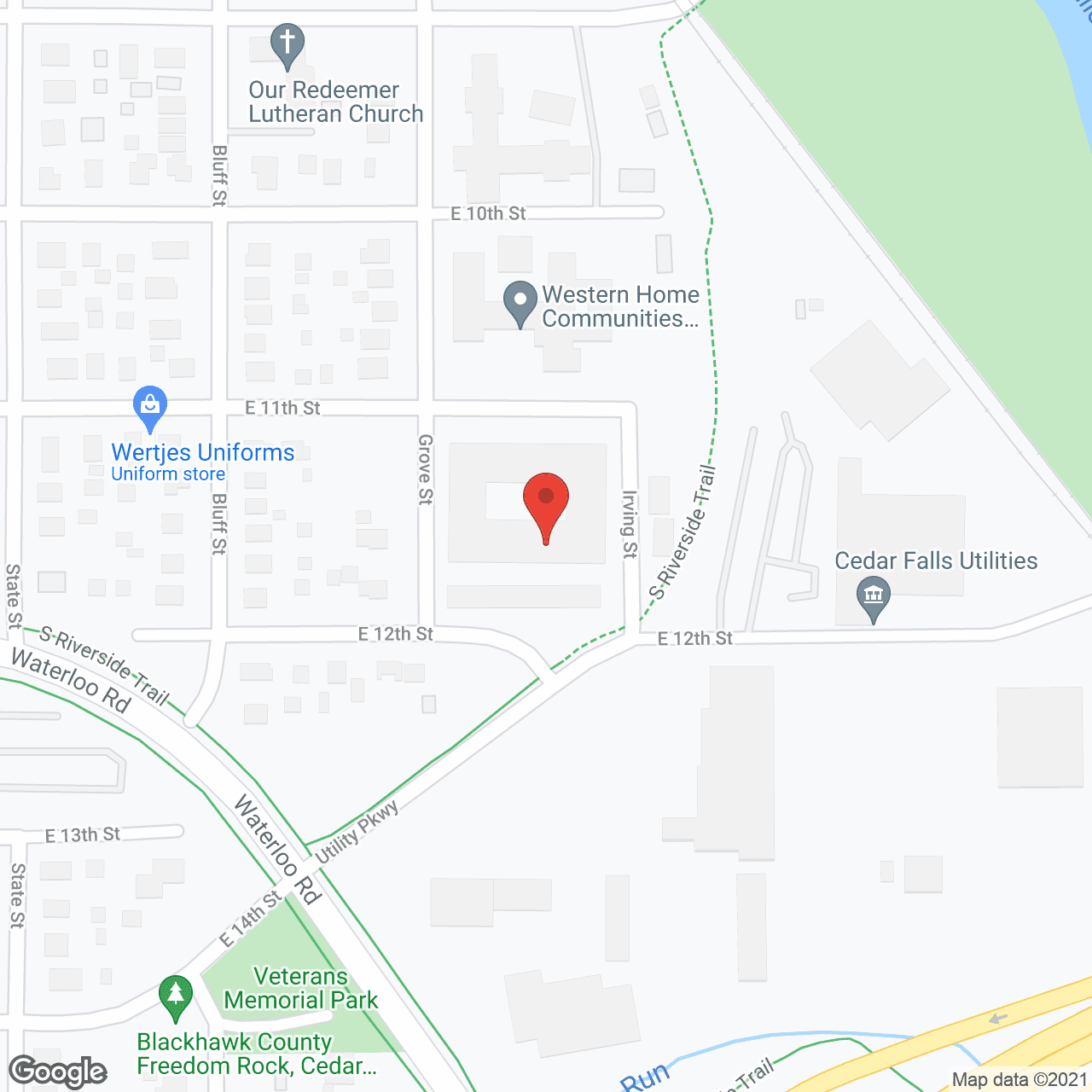 Map of the neighborhood around Willowwood