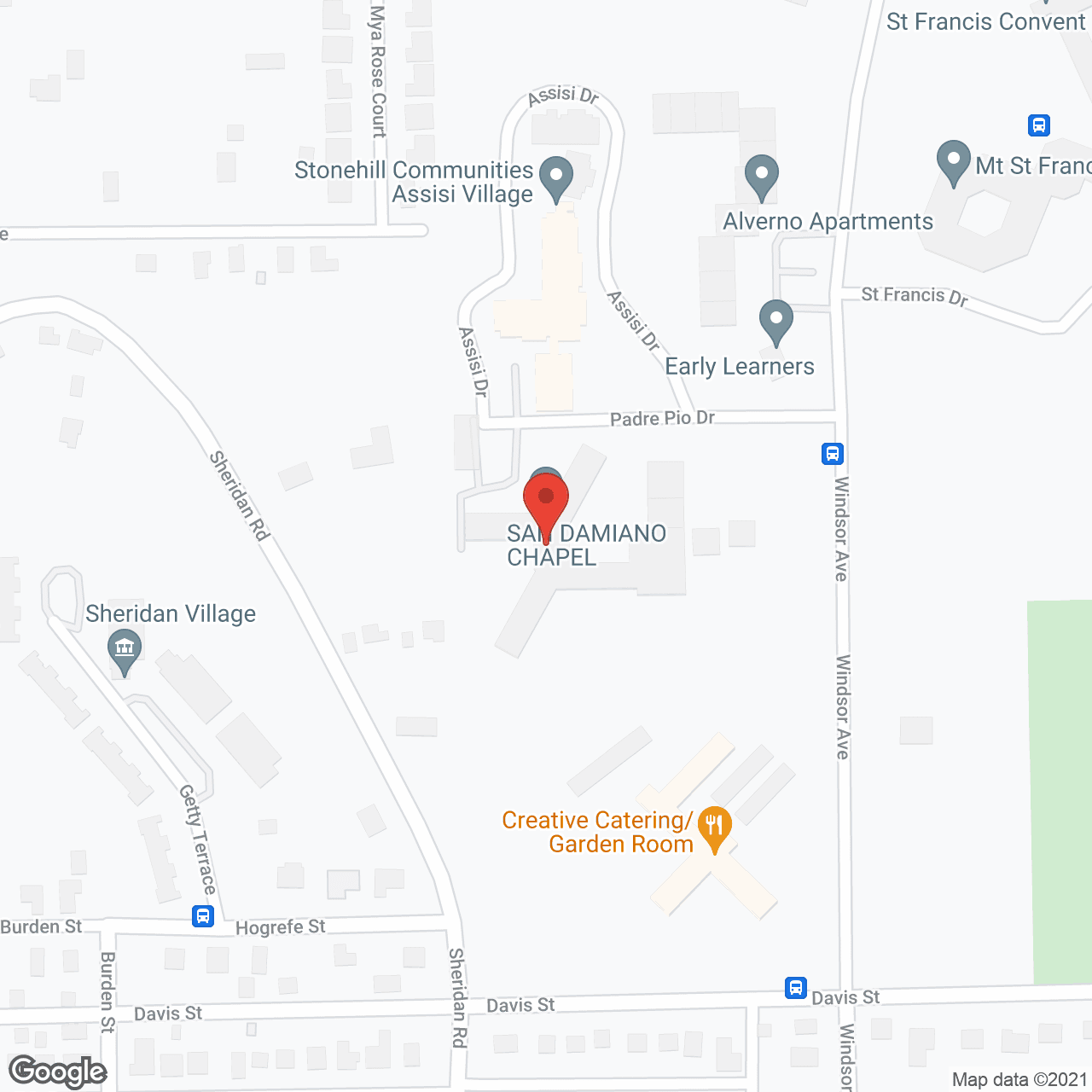 Map of the neighborhood around Stonehill Care Ctr