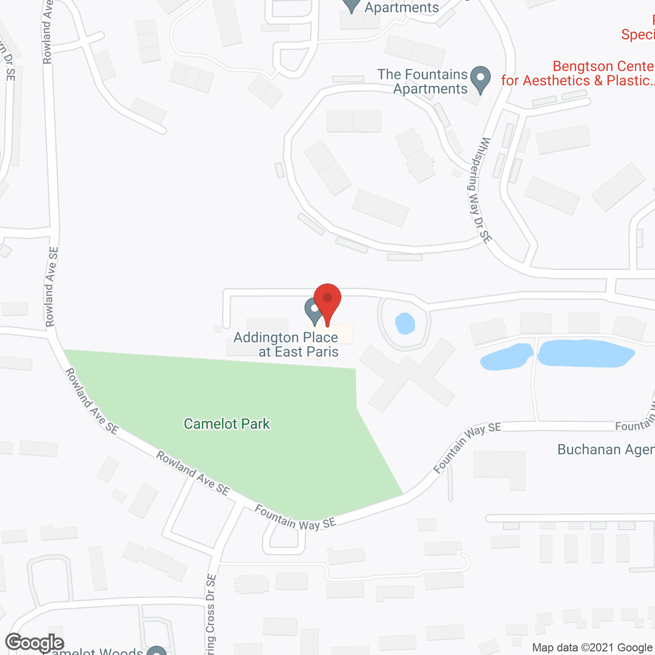 Map of the neighborhood around Commonwealth Senior Living at East Paris