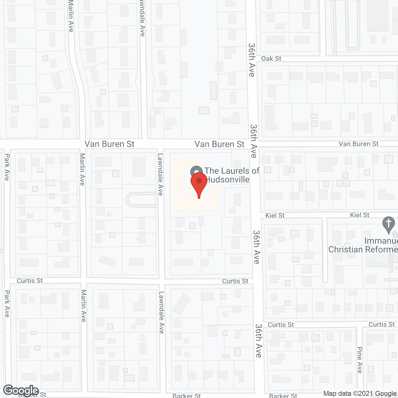 Map of the neighborhood around Laurels of Hudsonville