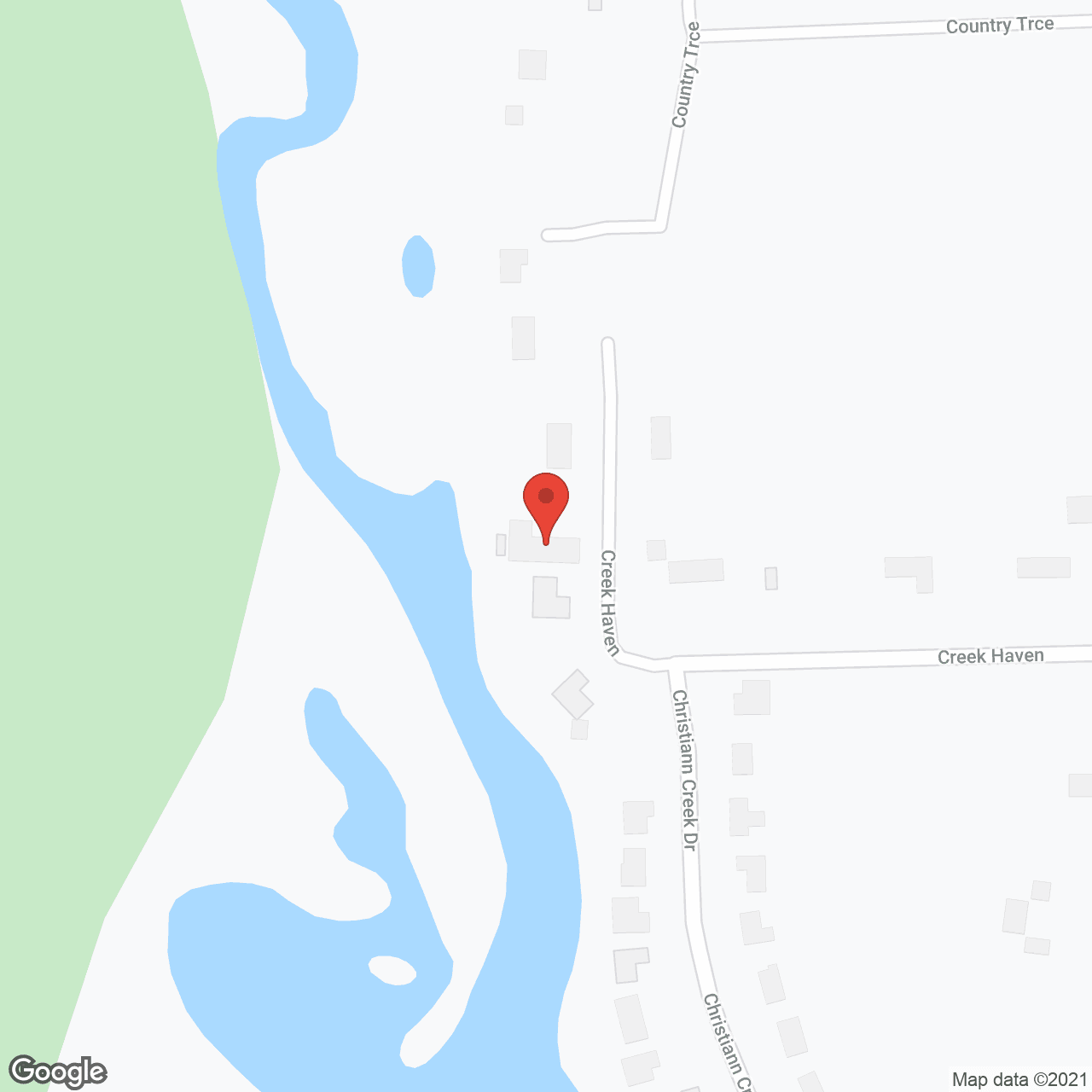 Map of the neighborhood around LG's Whispering Pines Adult