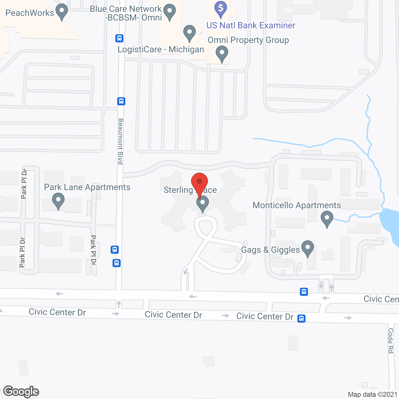 Map of the neighborhood around Sterling Place