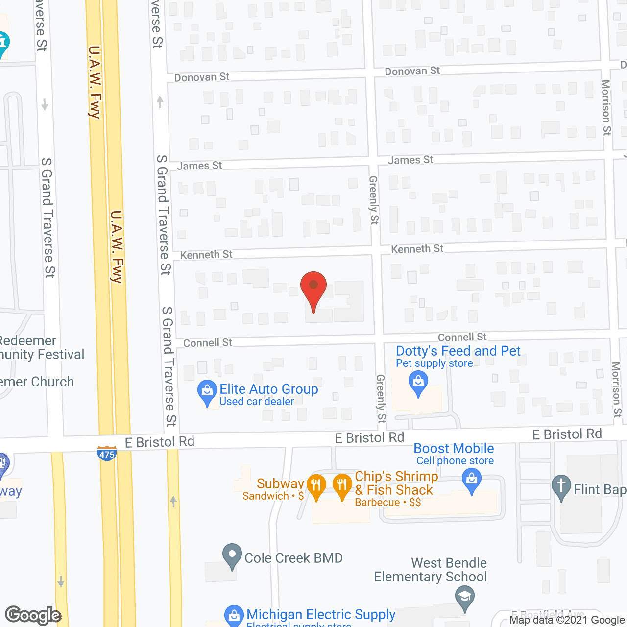 Map of the neighborhood around Greenley Square Manor