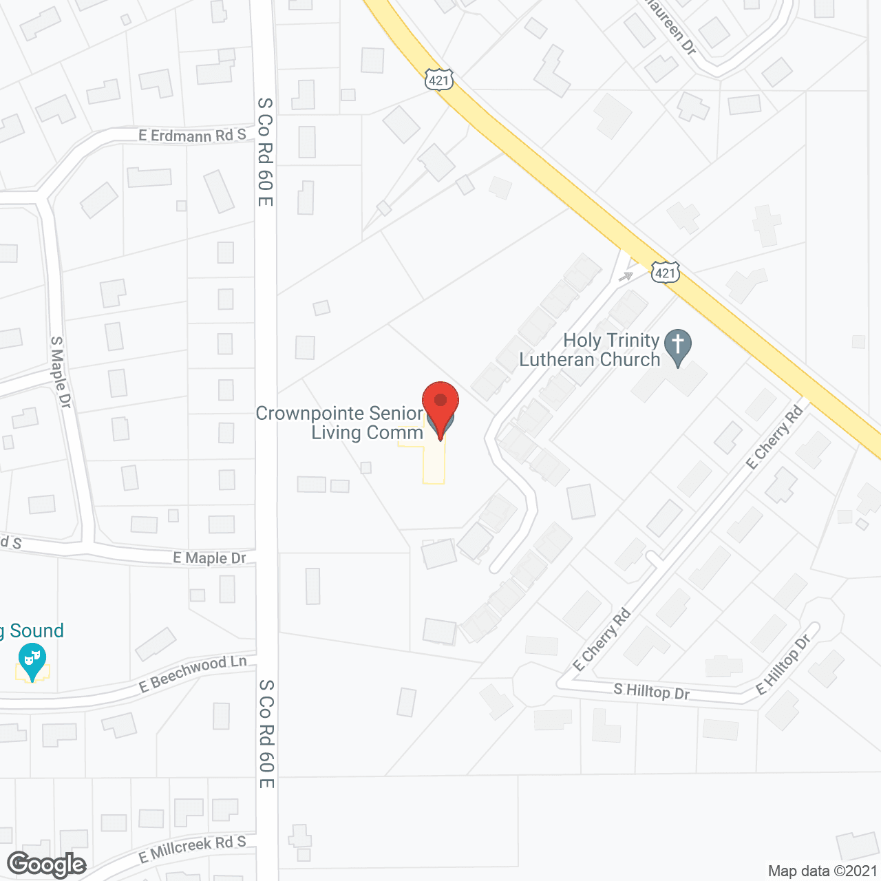 Map of the neighborhood around Crown Pointe of Greensburg