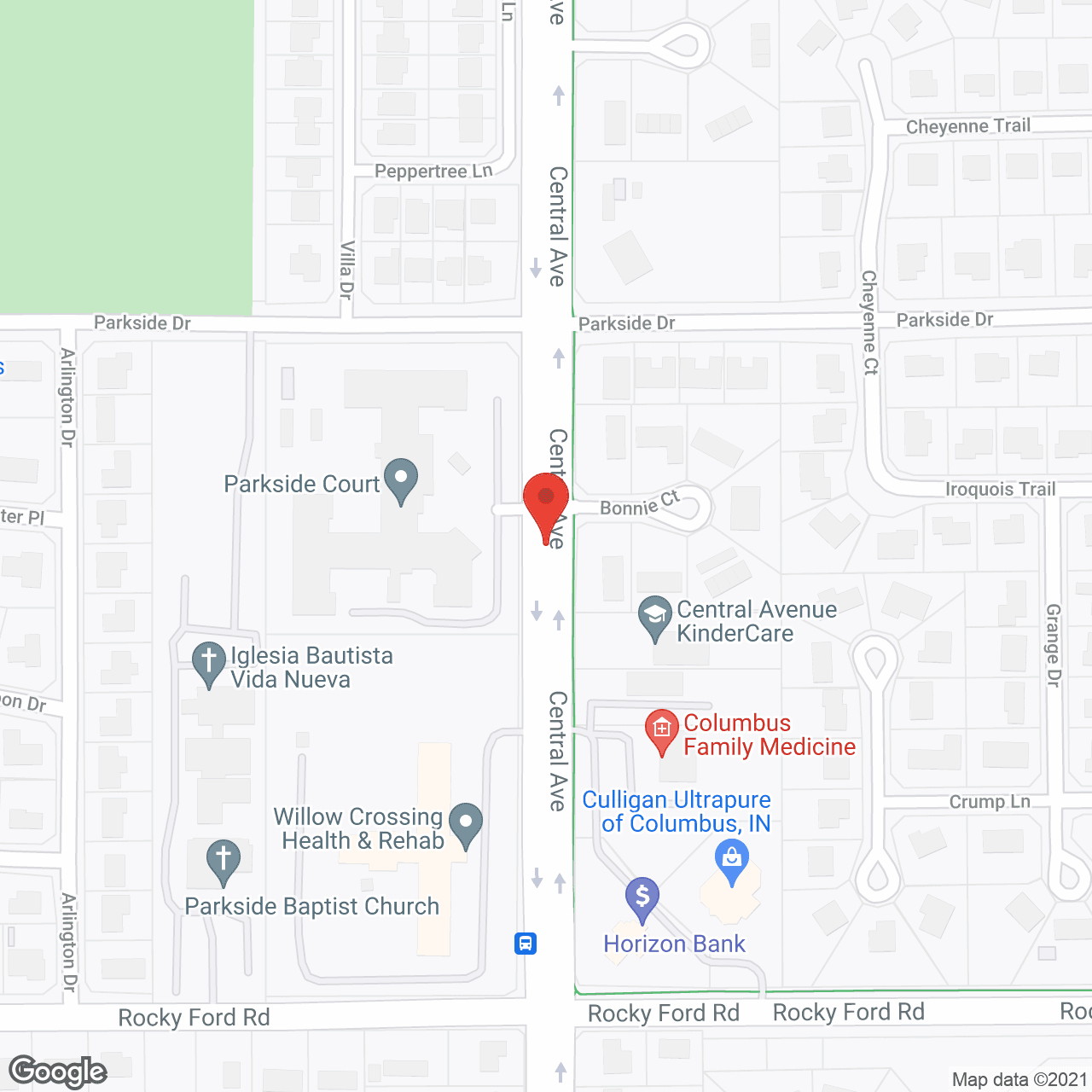 Map of the neighborhood around Independence Village of Columbus